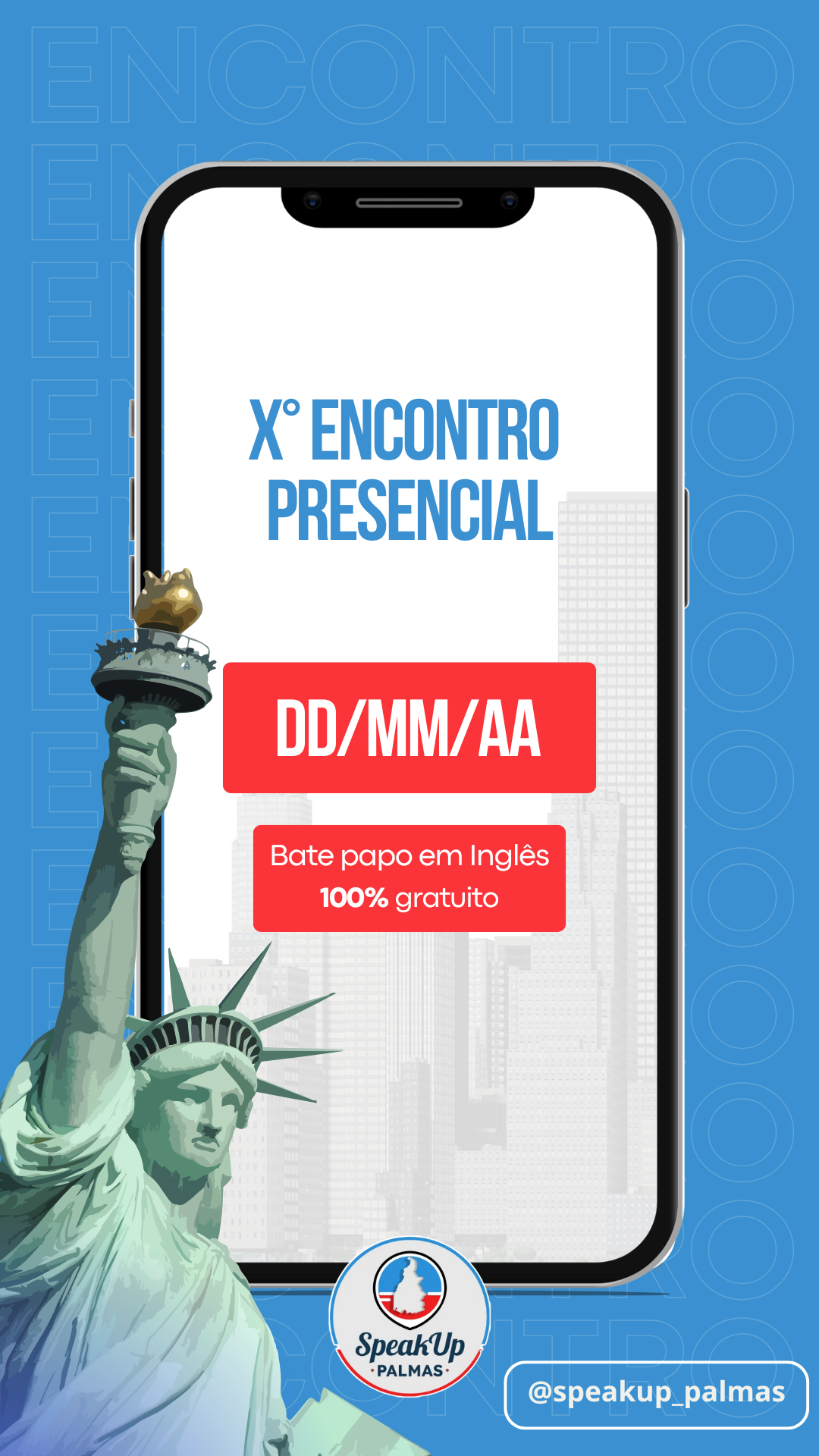 Modelo de story para 'salve a data'