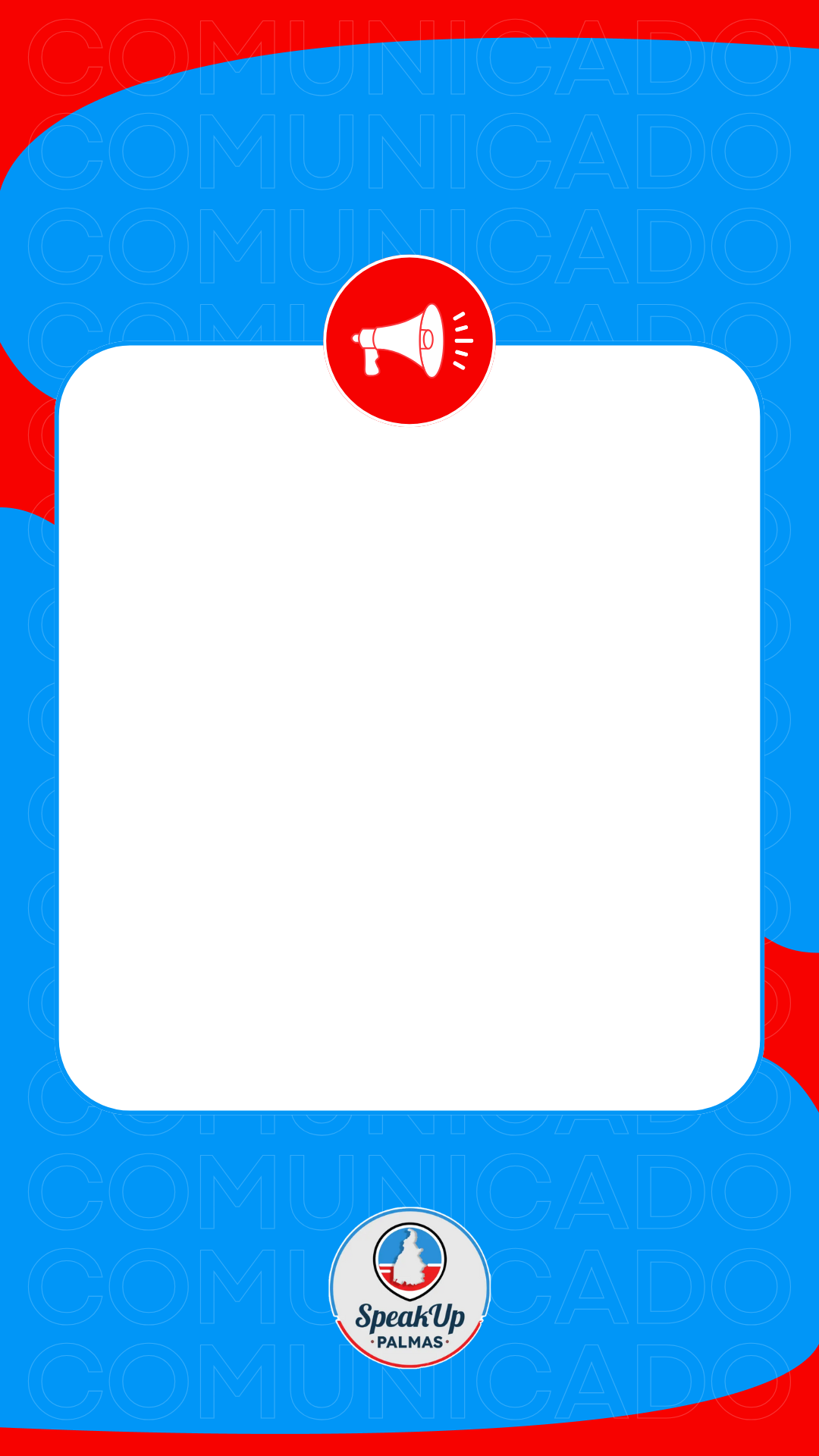Modelo de story para 'comunicado geral'